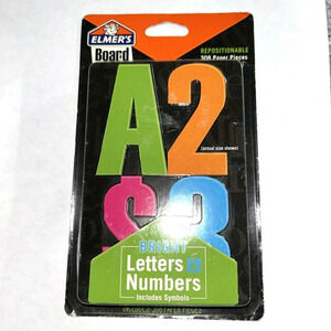 Elmer's Project Popperz Paper Letters & Numbers Repositionable Bright 2.5" New